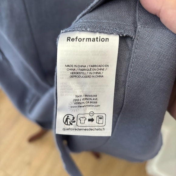 Reformation Sebastian linen button down midi dress size 6 - Picture 11 of 14